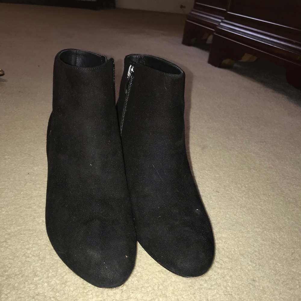 Black bootie heels
